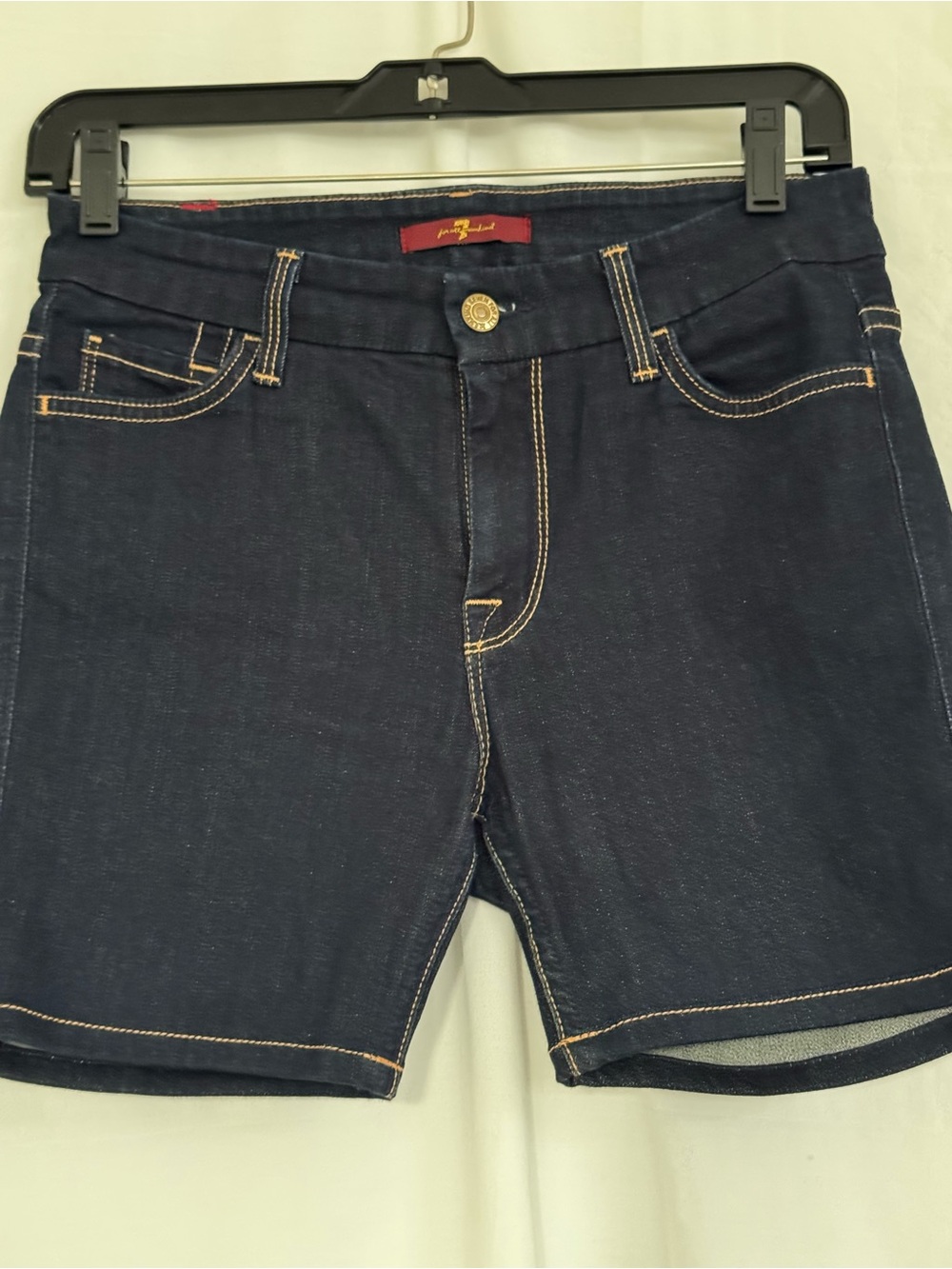 SEVEN FOR ALL MANKIND Dark Blue Denim Women’s Shorts